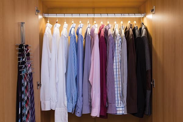 Kläder i garderoben